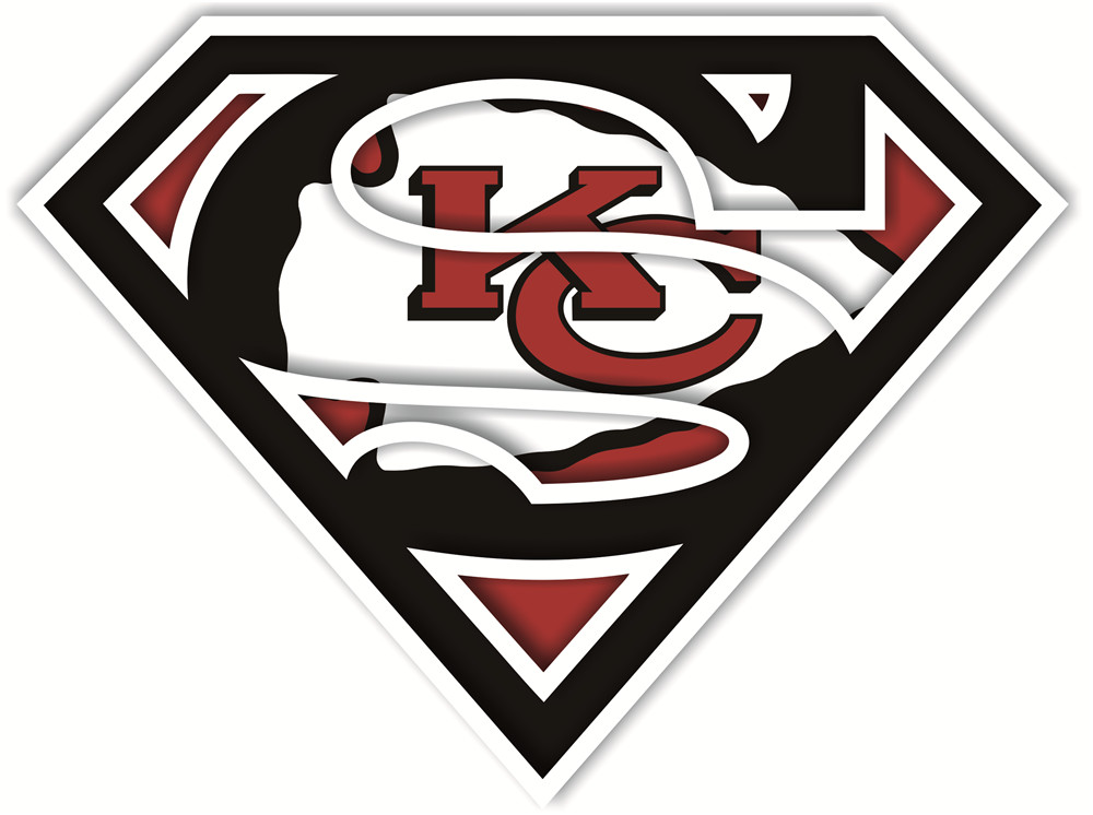 Kansas City Chiefs superman logos iron on heat transfer